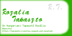 rozalia tapaszto business card