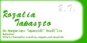 rozalia tapaszto business card